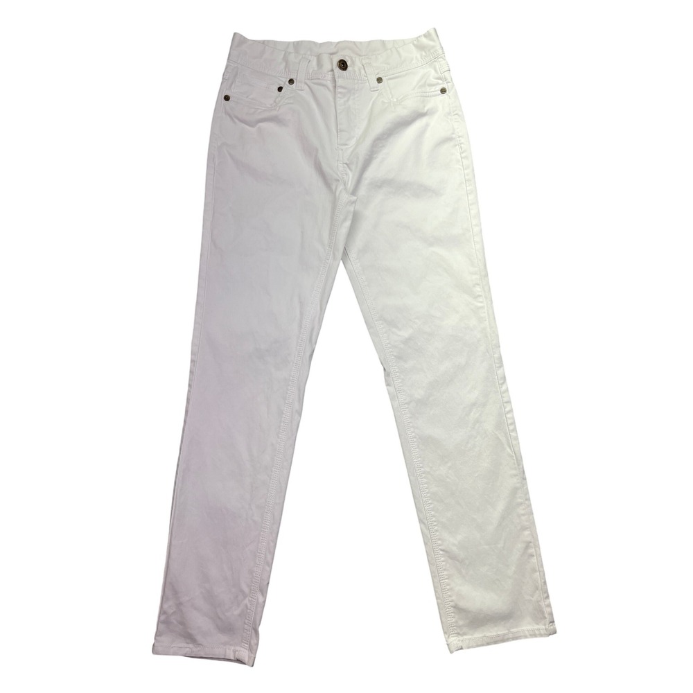 Ring of fire White Denim‎ Jeans Straight Leg Casual Pants Sz 12 Fits 26"